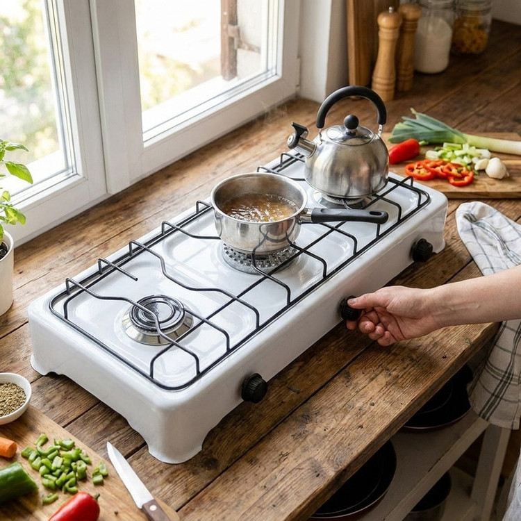 اجاق گاز صفحه ای مدل رومیزی سه شعله